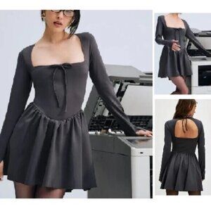 Wilhemina Mini Dress - Charcoal